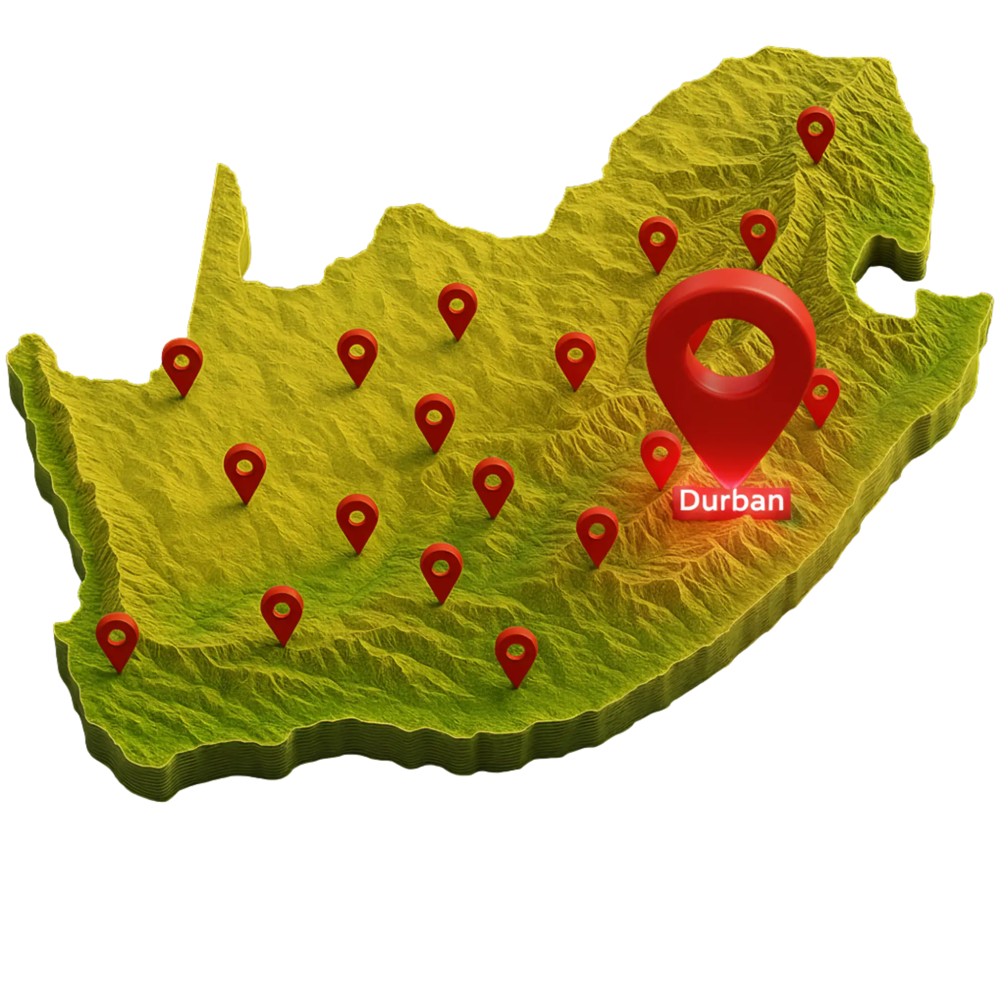 3d durban map south africa, seo durban